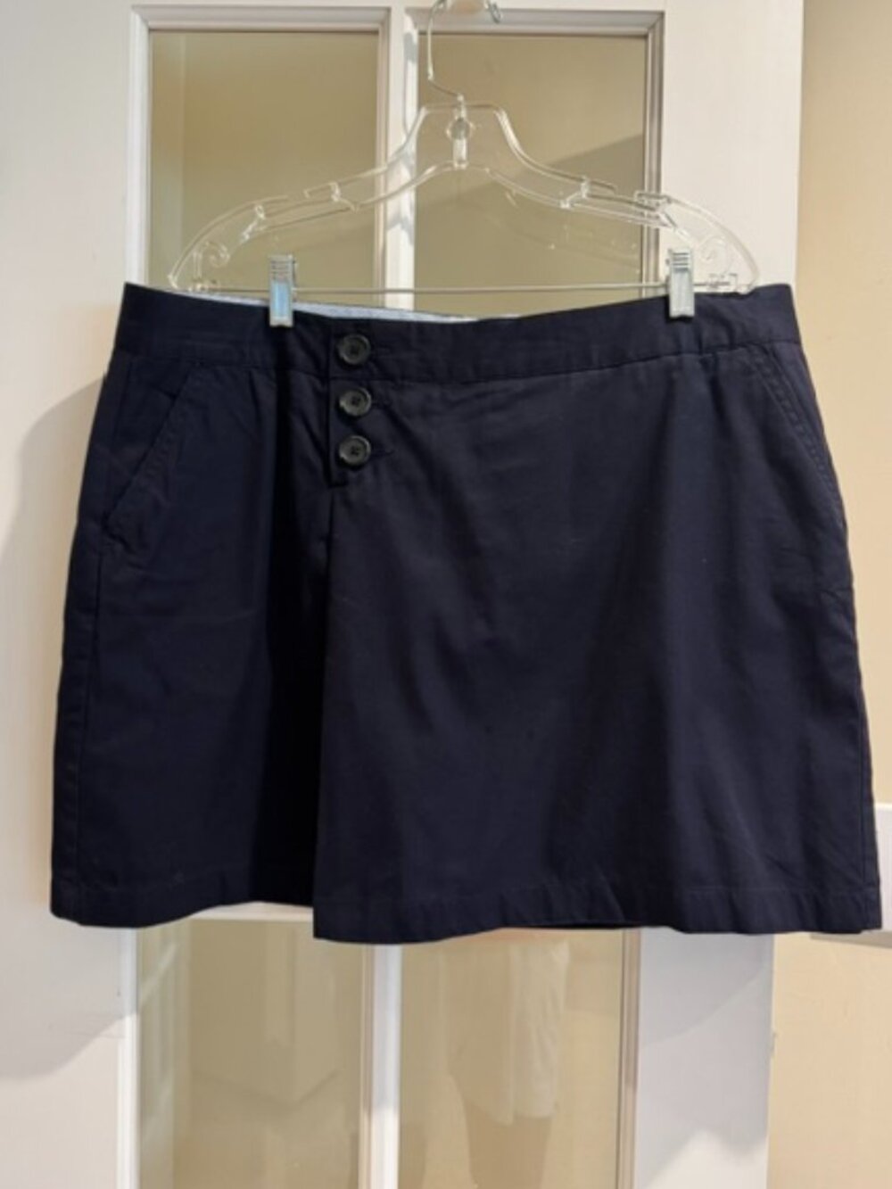 NWT Lands End Cotton Skort - Navy Size 18